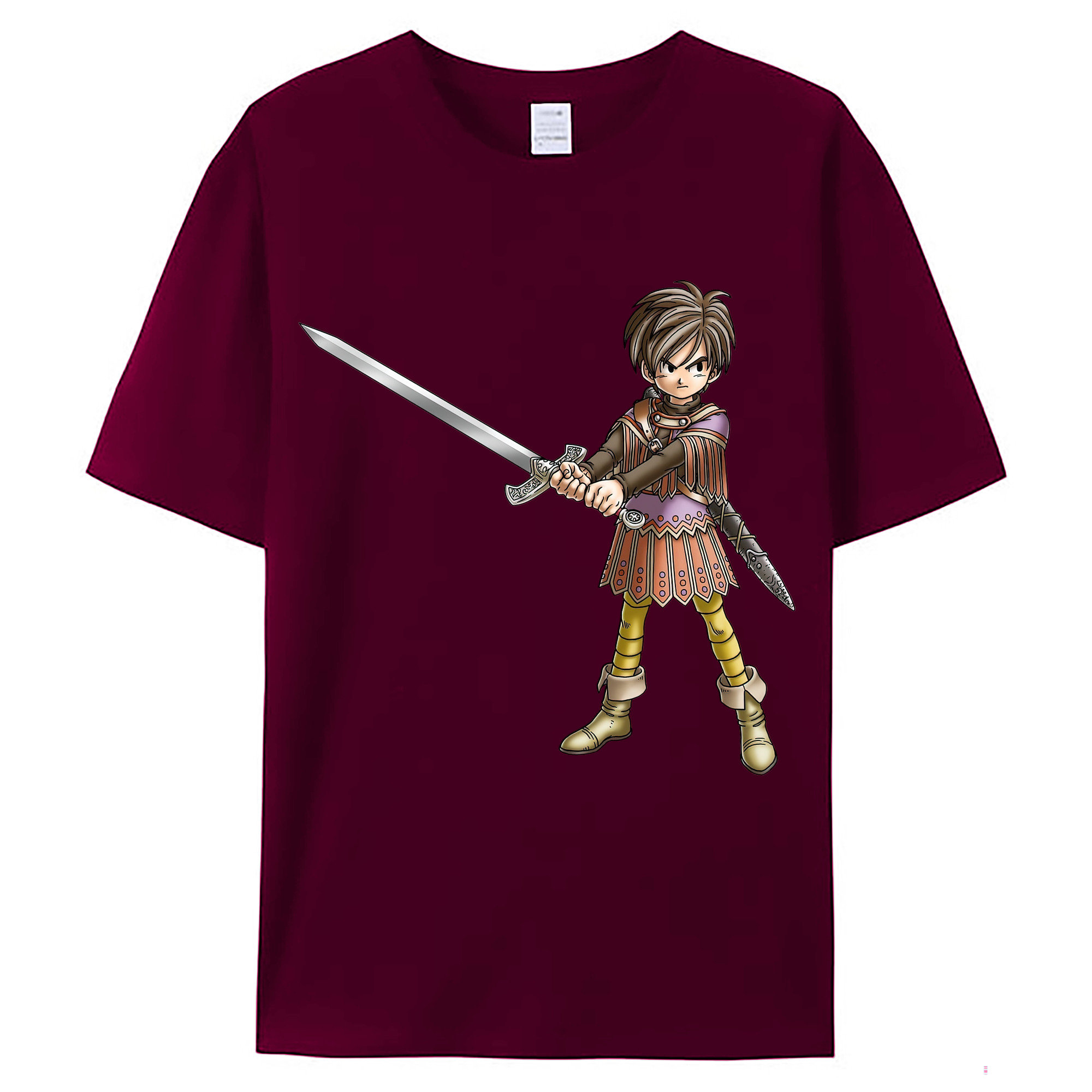 （画像用） ドラゴンクエスト Doragon Kuesuto Dragon Quest レディースカジュアルプリントTシャツ（綿100％）